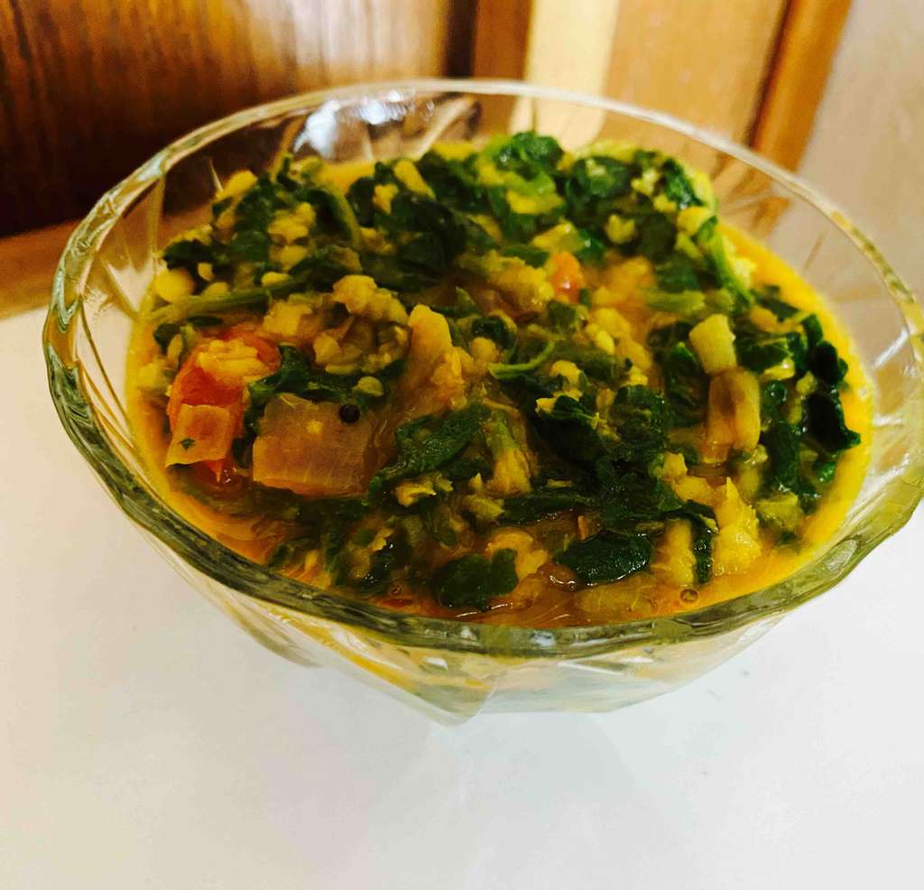 radish spinach dal 