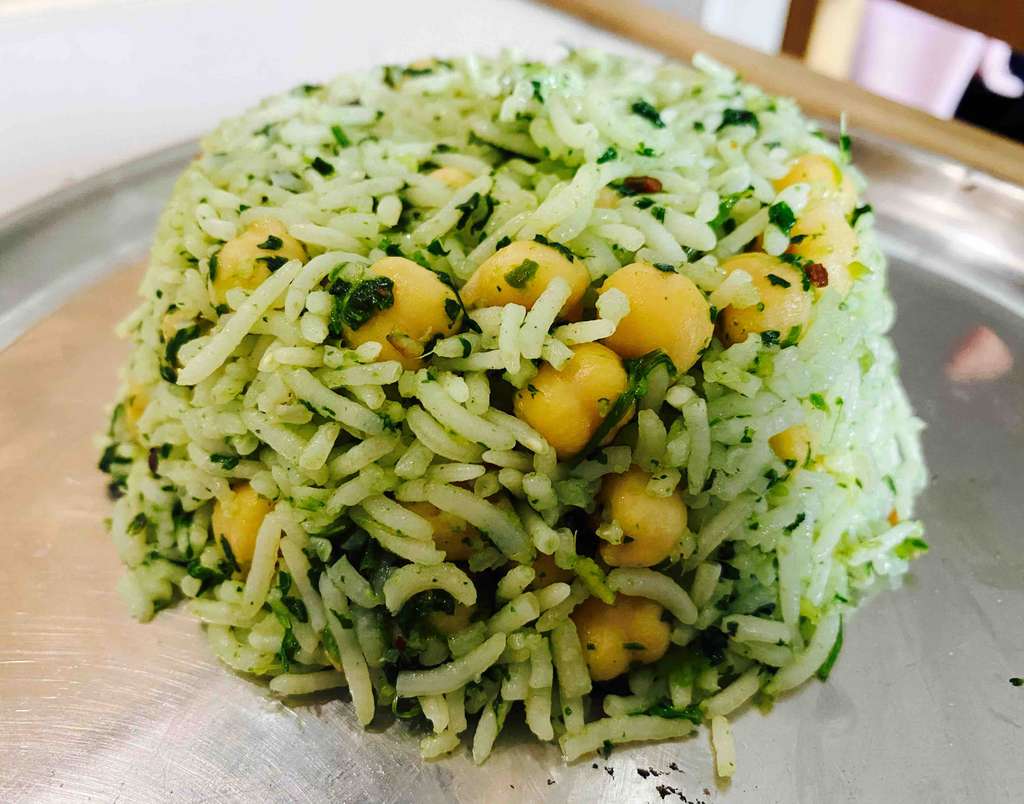 coriander chickpeas rice 