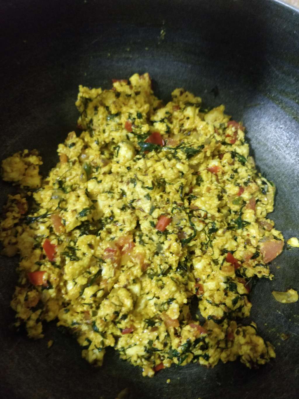 Paneer Palak Methi bhurji