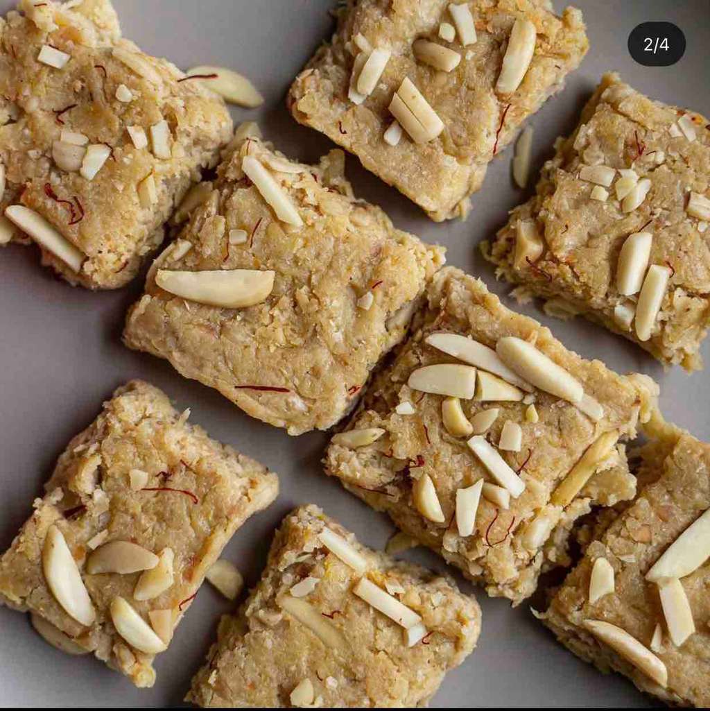 Apple whey protein burfi
