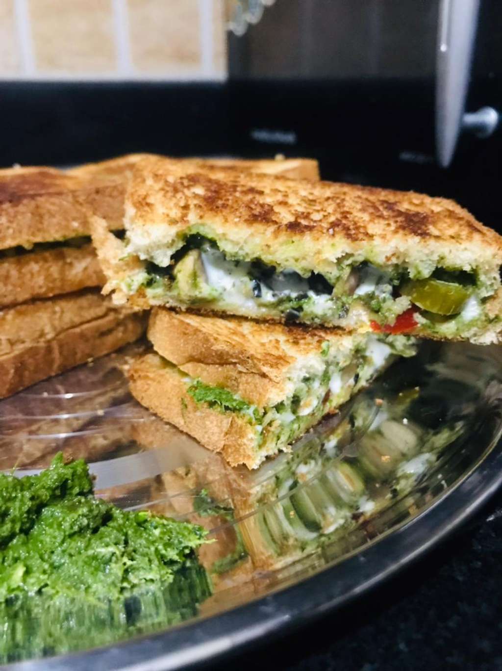 Indian Italian sandwich.