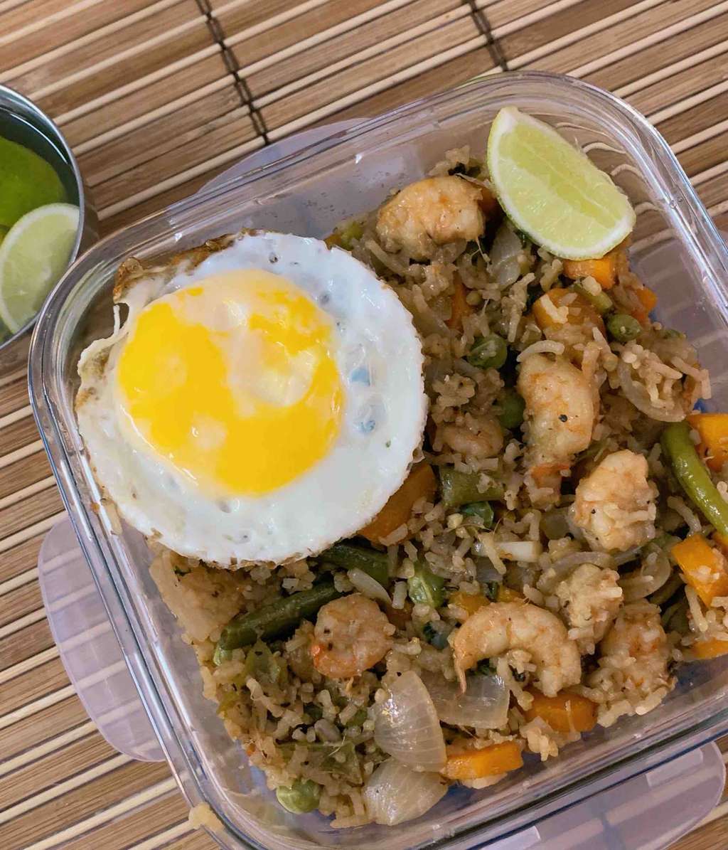Shrimp fried rice.