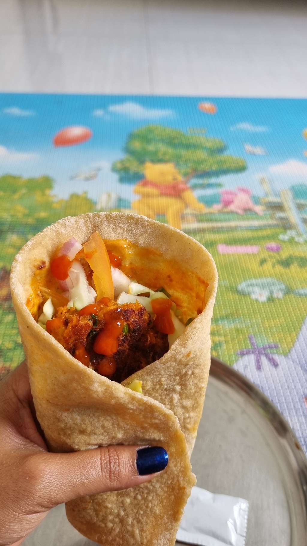 Soy paneer tikki wrap