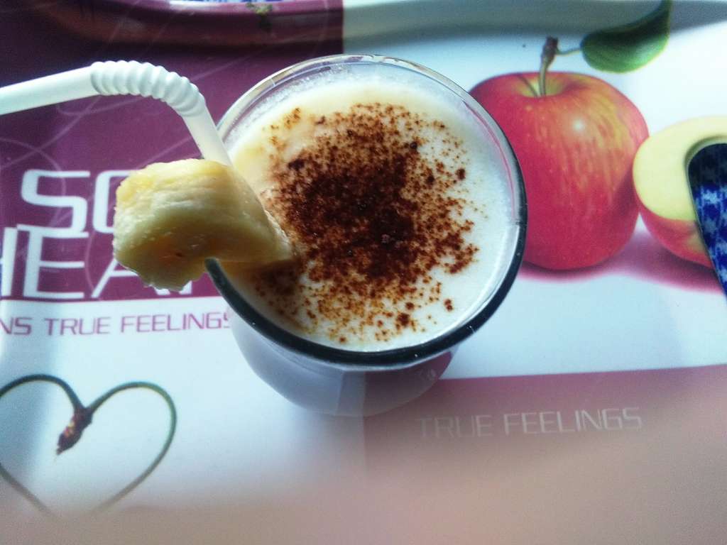 Banana milk shake.