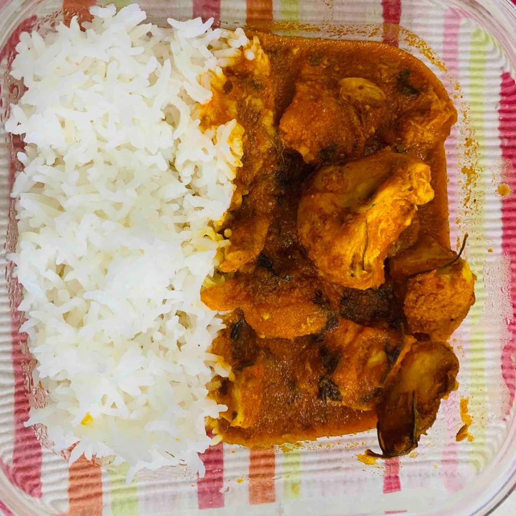 Masala Chicken with rice