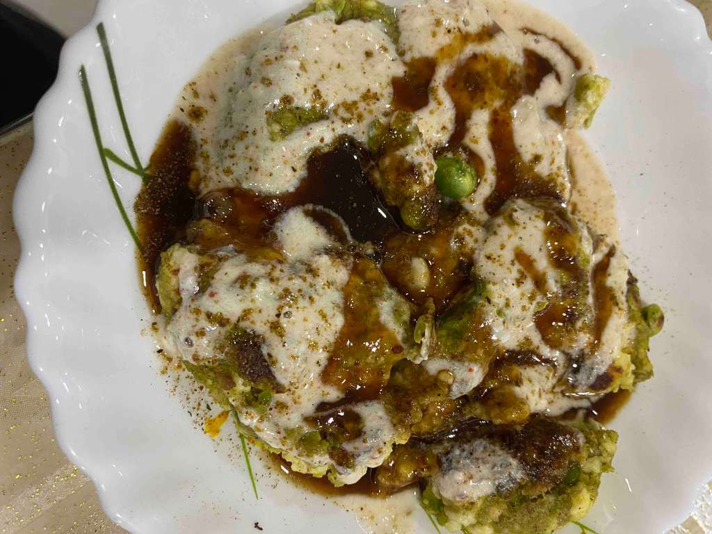 Peas paneer Tikki chat