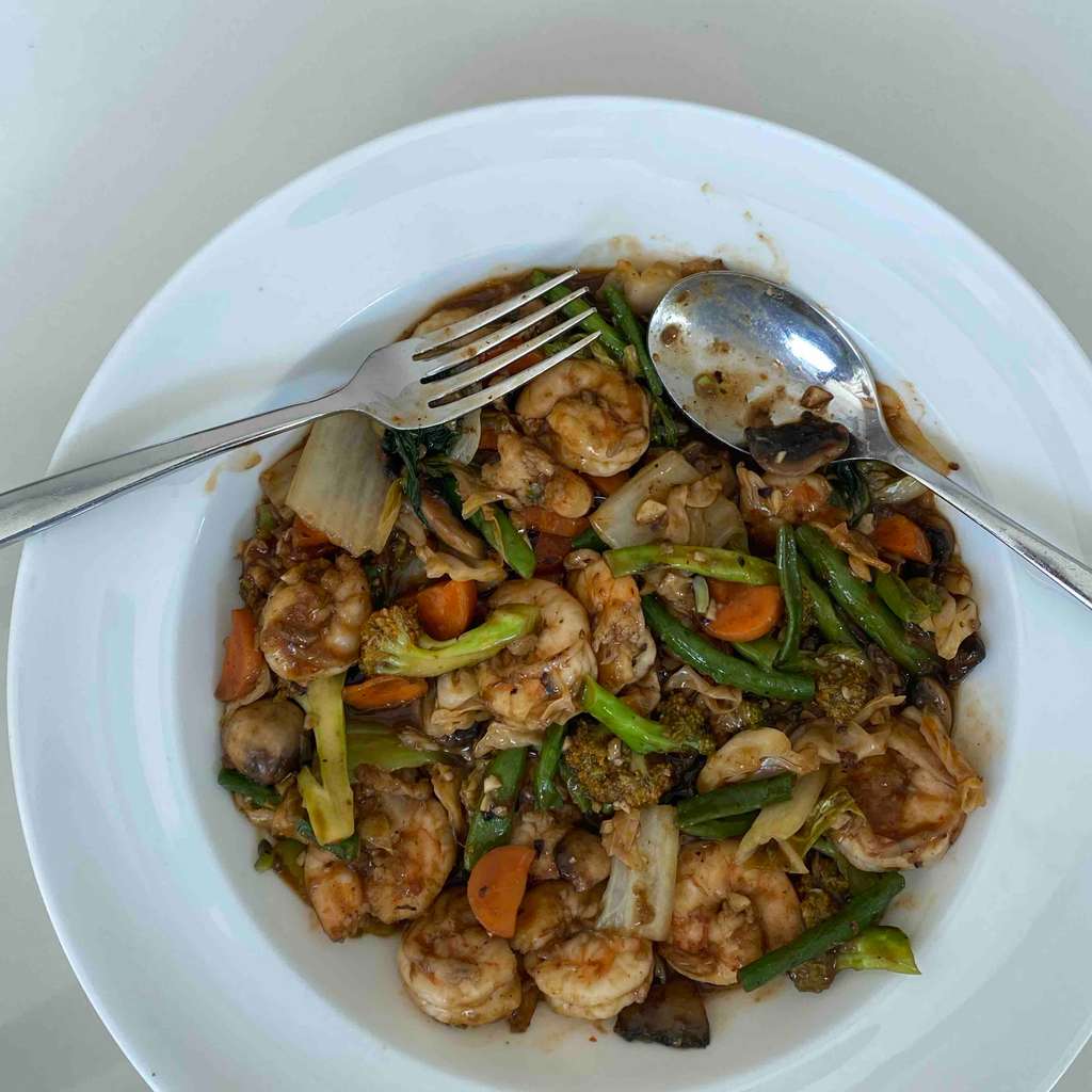 Sambal Prawns with extra loaded veggies