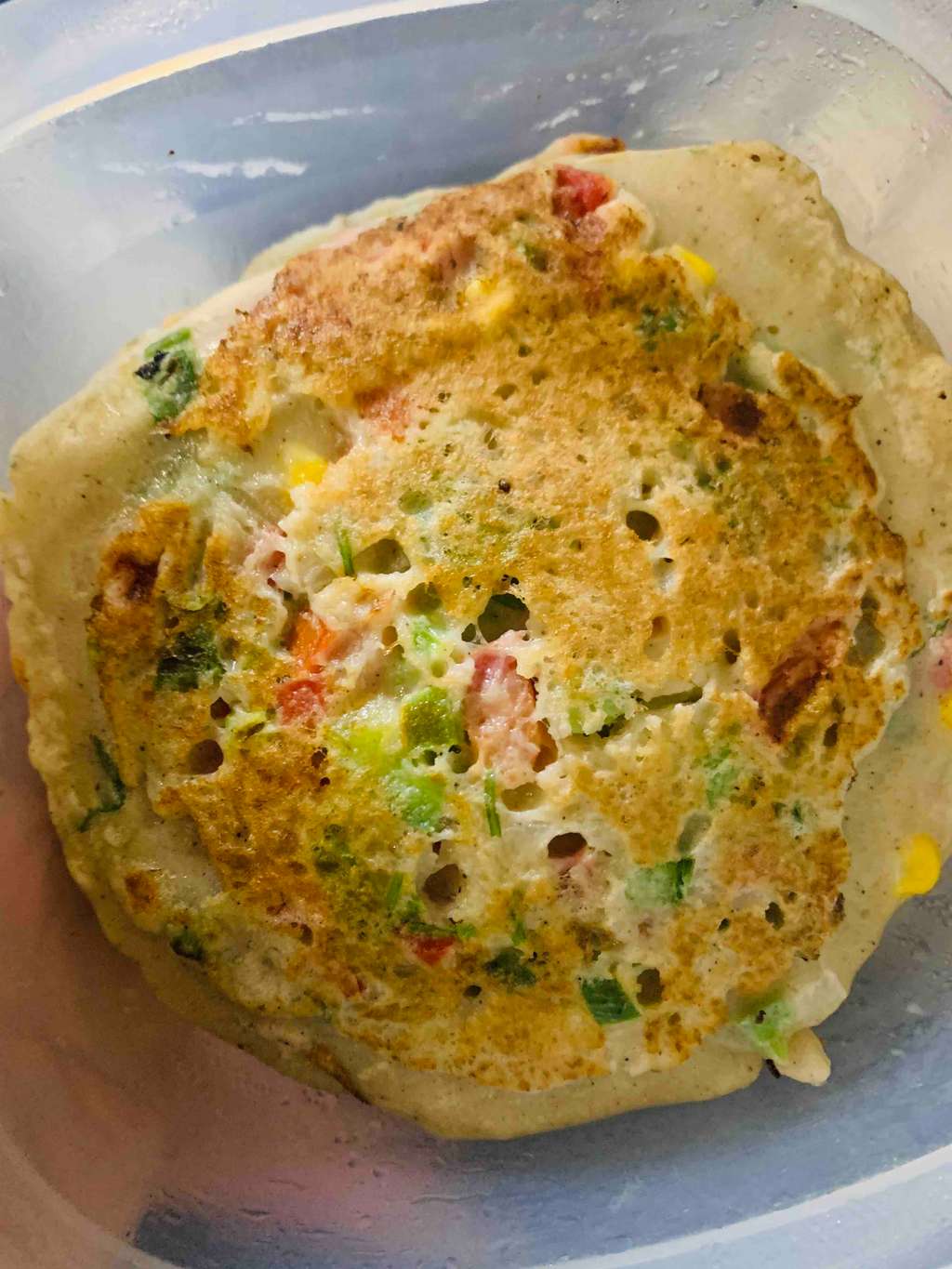 Semolina moong uttappam