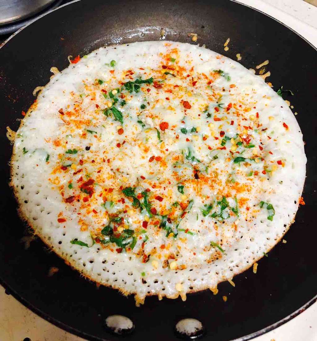 Cheese Onion Dosa- Perfect diet breakfast.