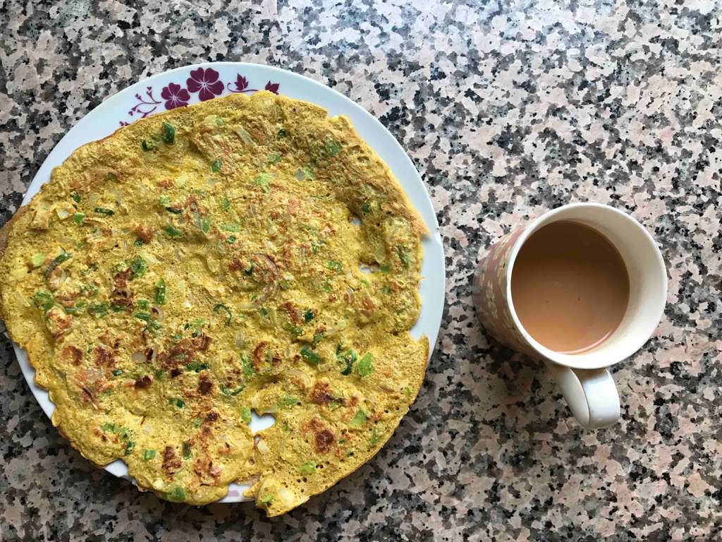 oats-egg omelette for Breakfast