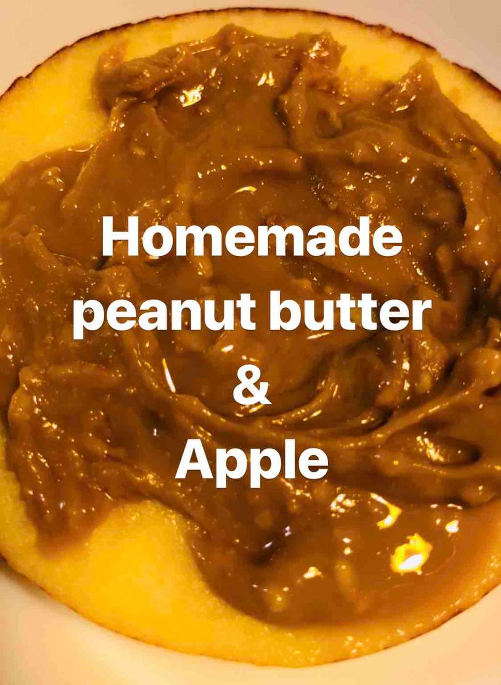 peanut butter & apple - easy quick evening snack