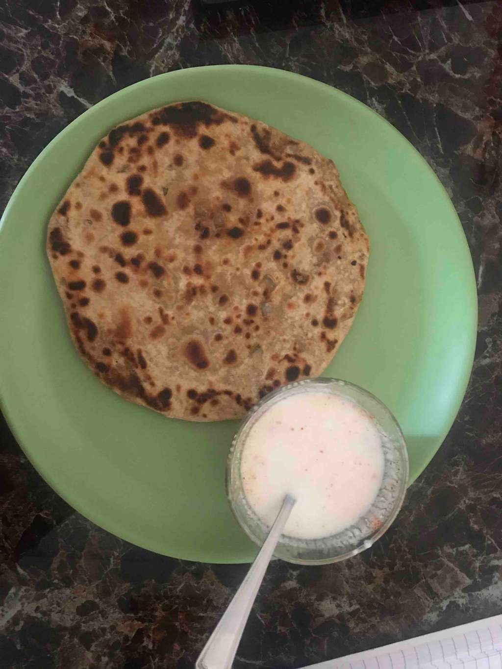 Masala sweet potato paratha