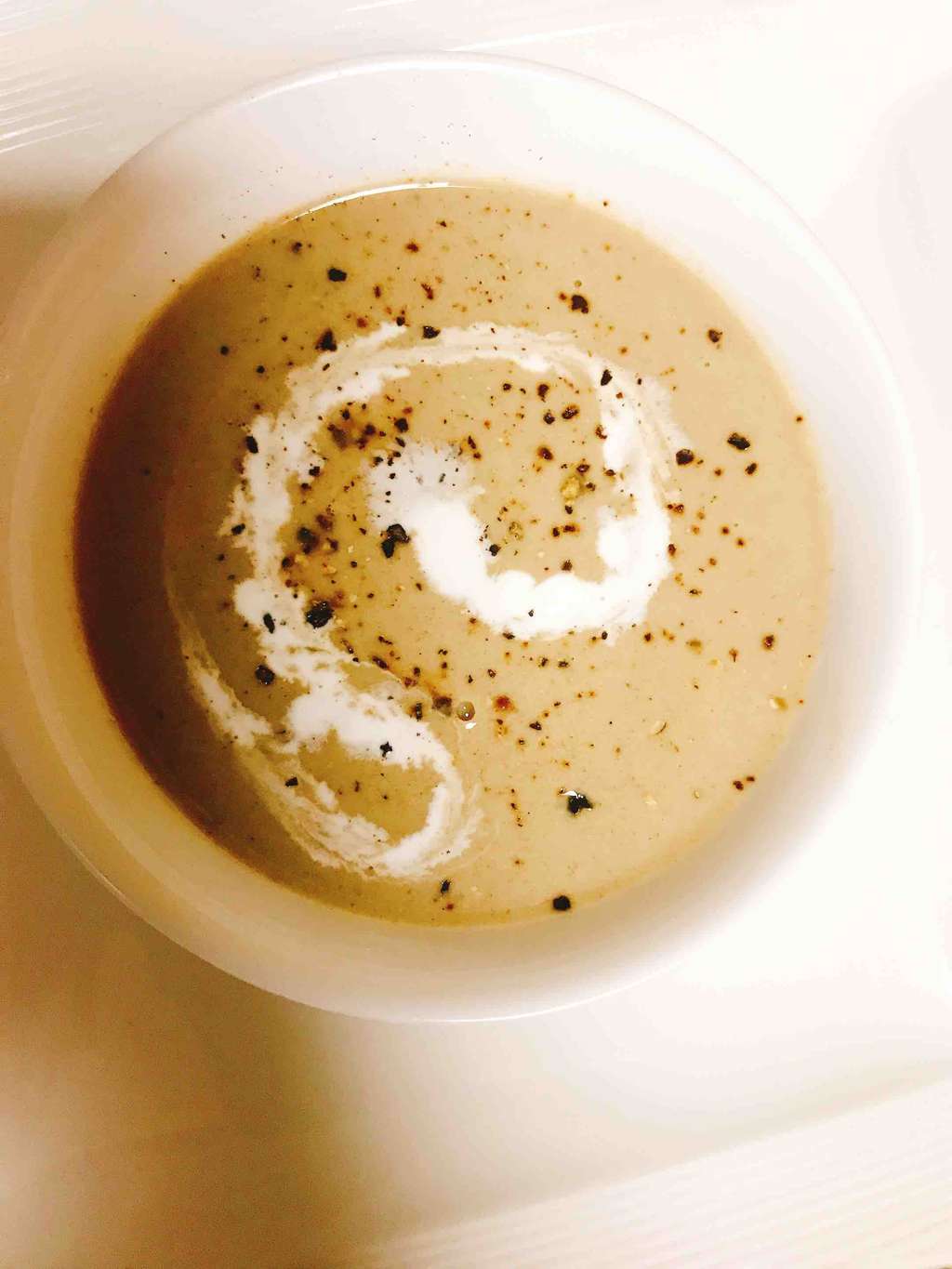 Cream of mushroom and chicken soup 