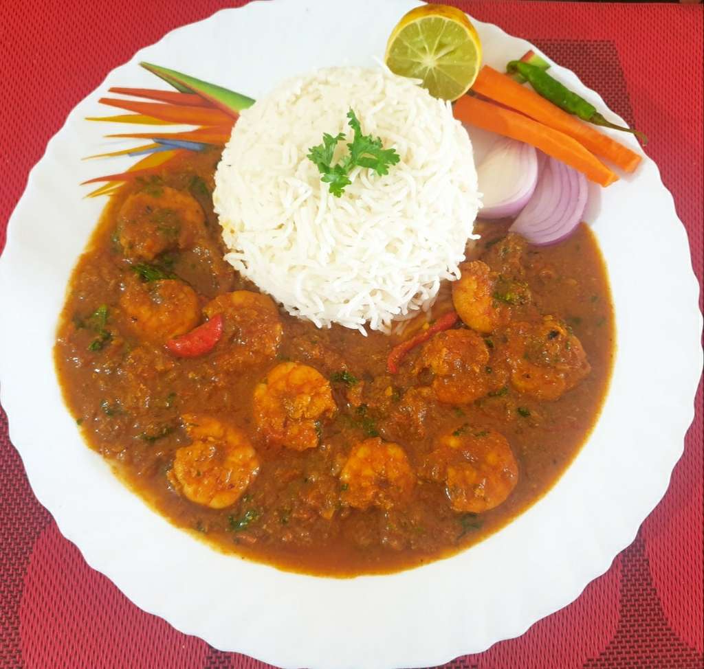Prawns Curry Rice
