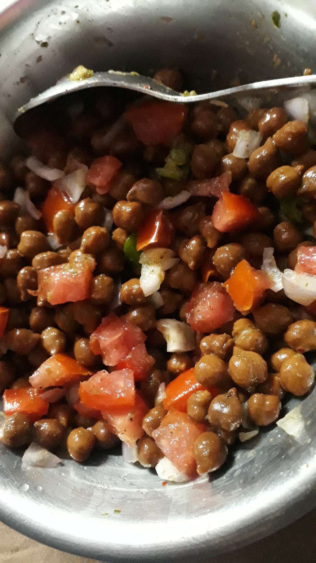 black chana chaat homemade 