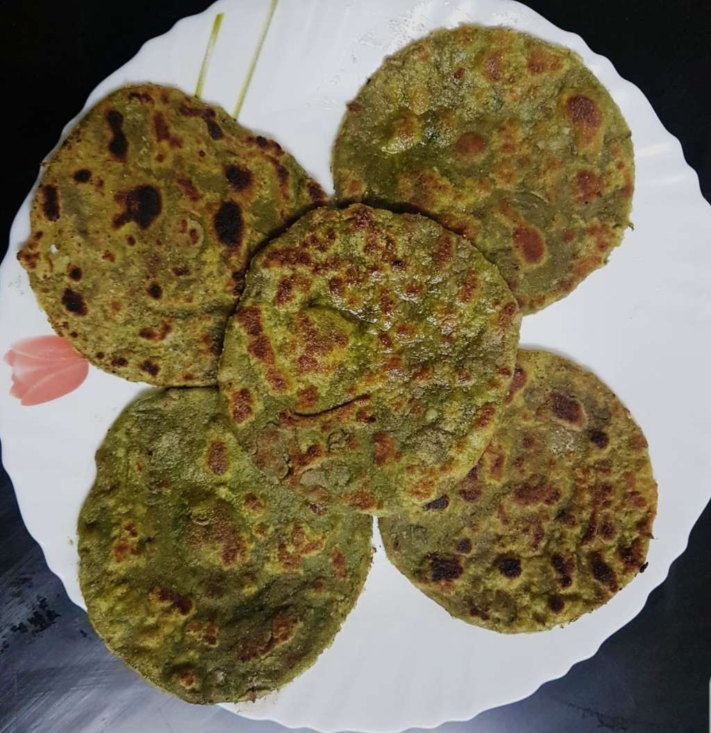 palak paratha