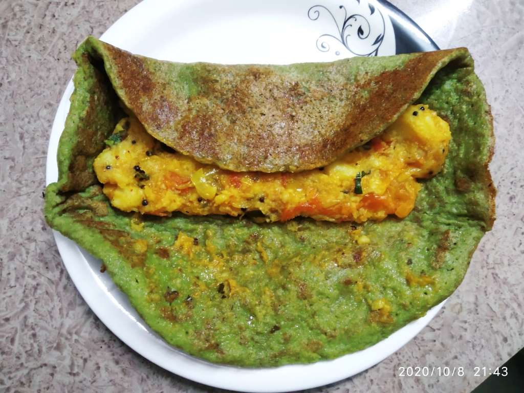Green Masala Dosa