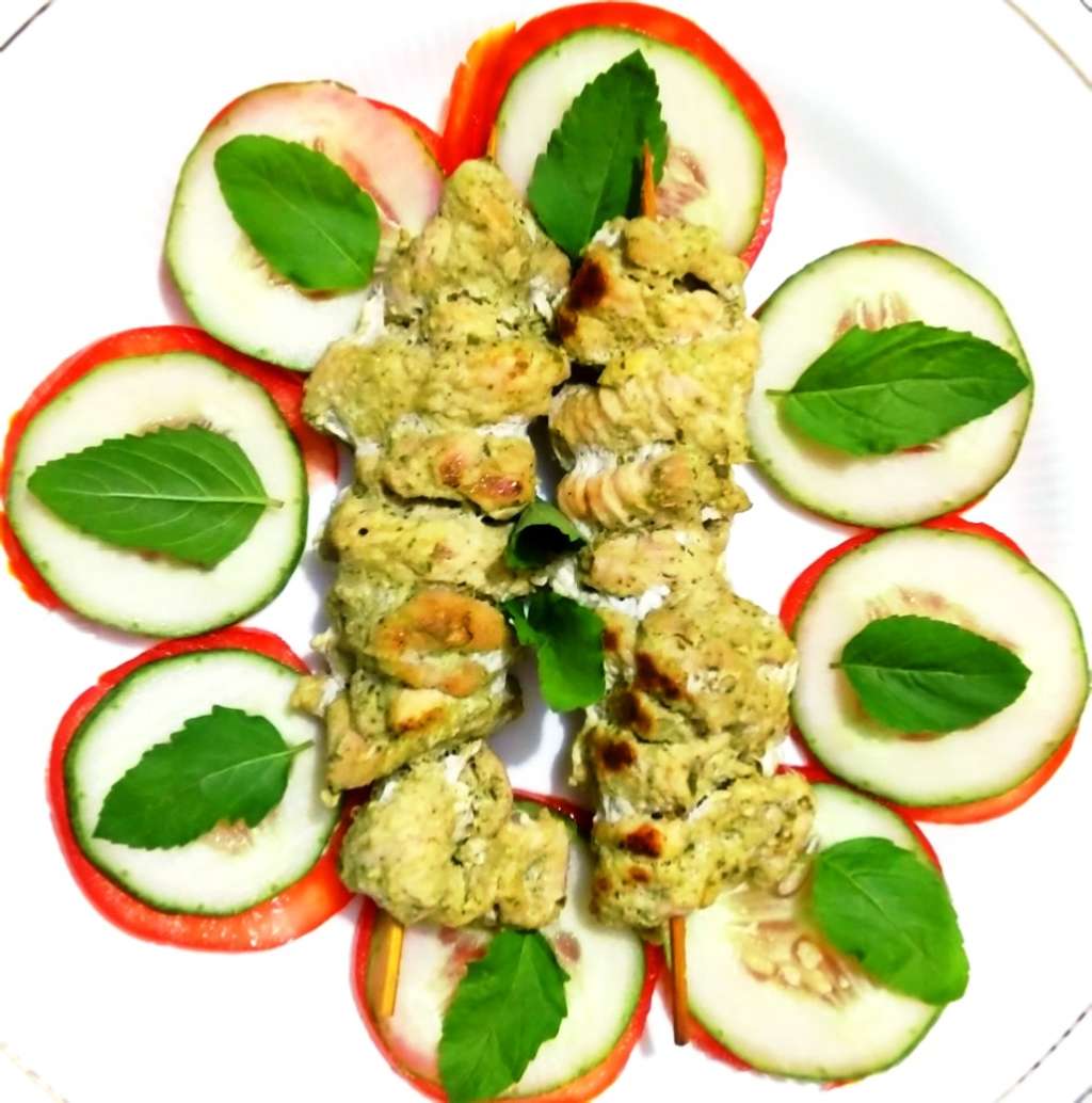 Green Chicken Skewers