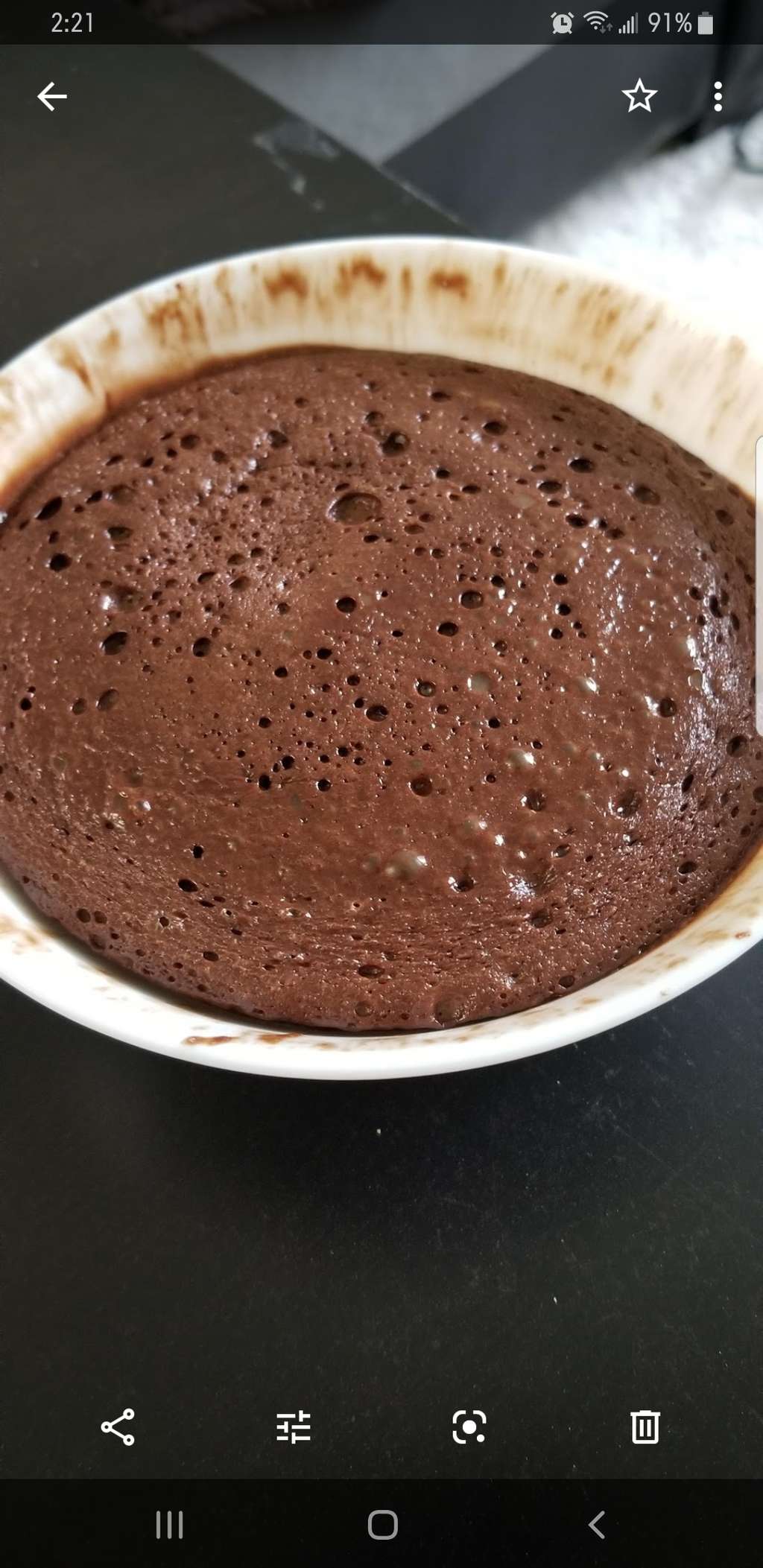 1 minute Whey protein brownie