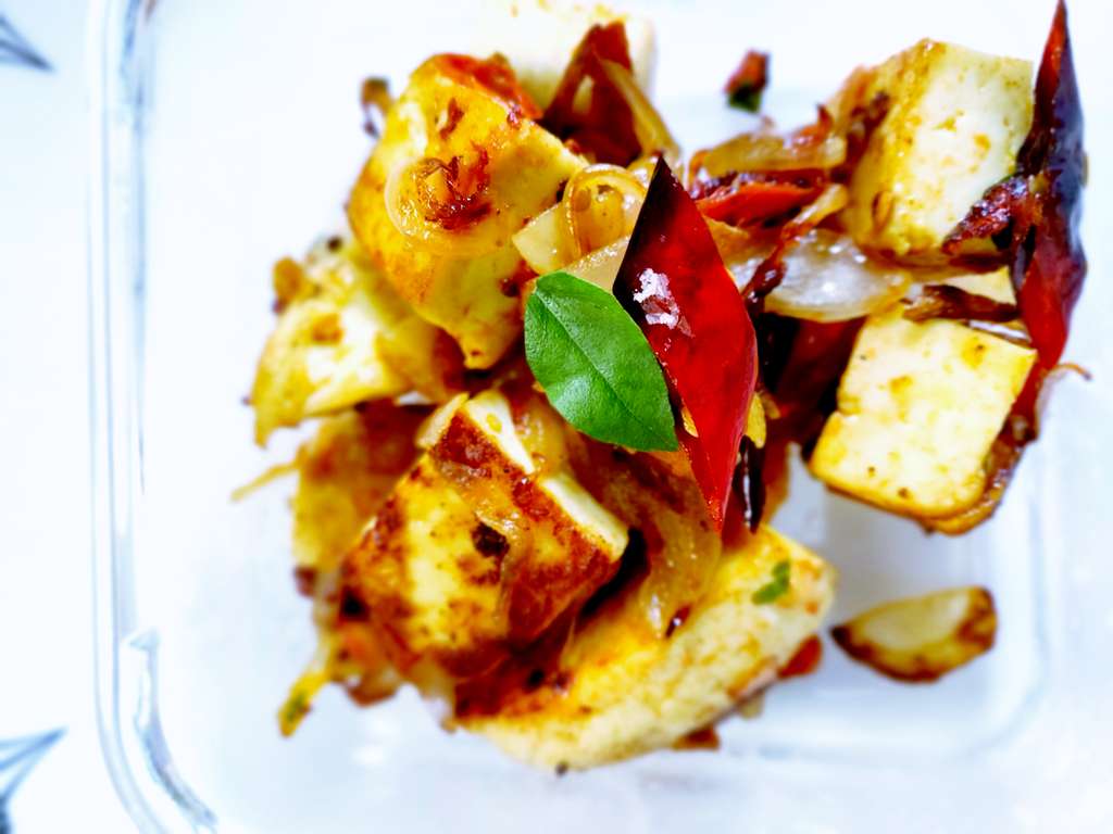 Paneer with south Indian tadka