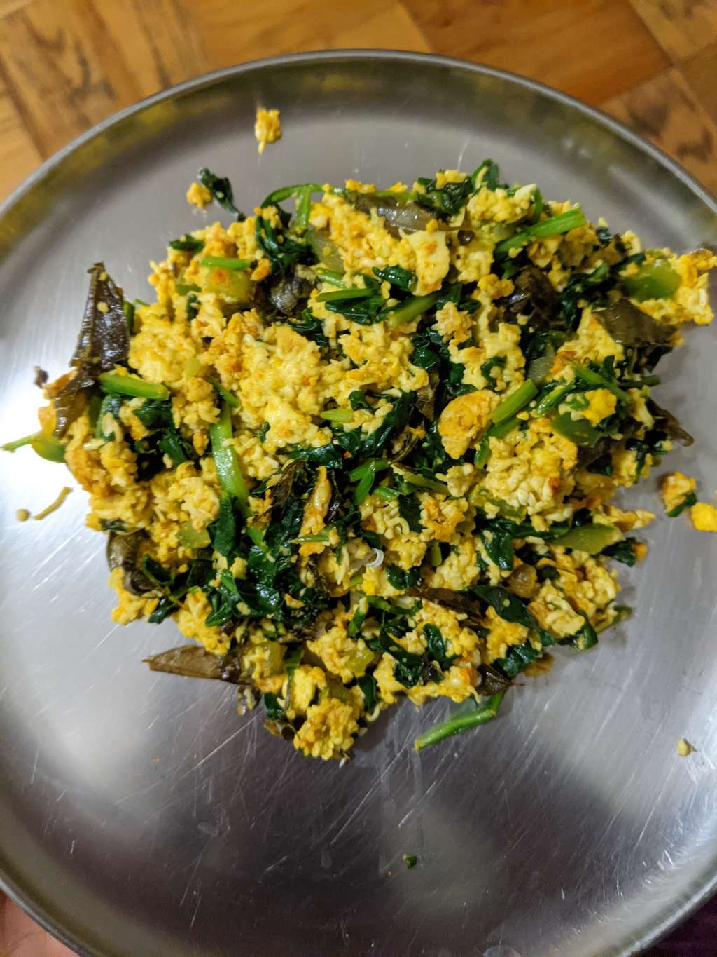 Scrambled Egg and paneer