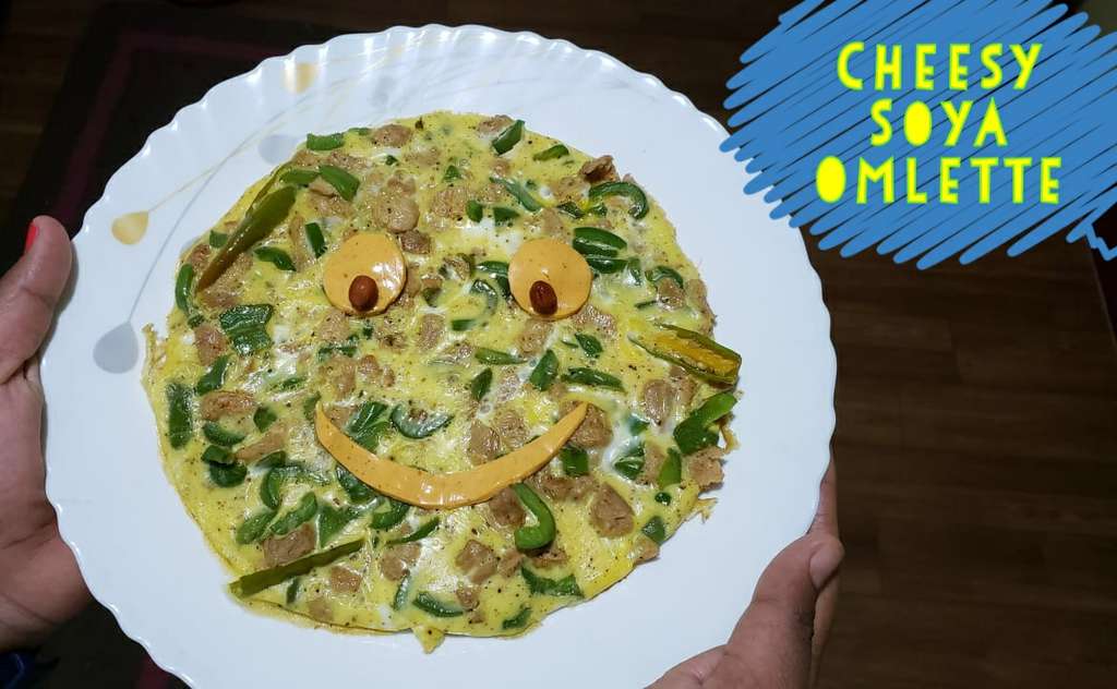 Cheesy Soya Frittata / Omelette 