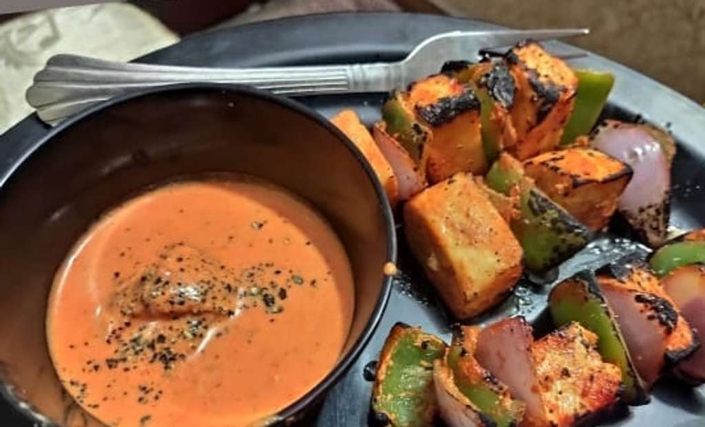 paneer tikka grill on gas