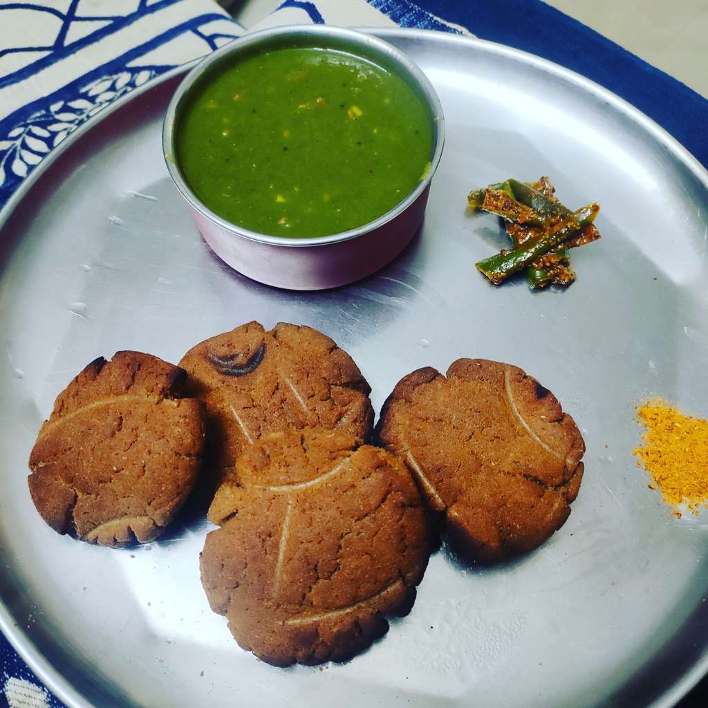 Bati and Palak ki sabji