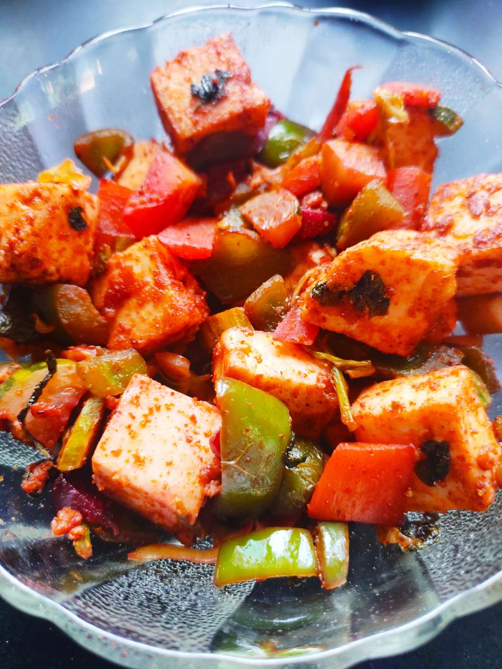 Paneer chilli dry with vegetables