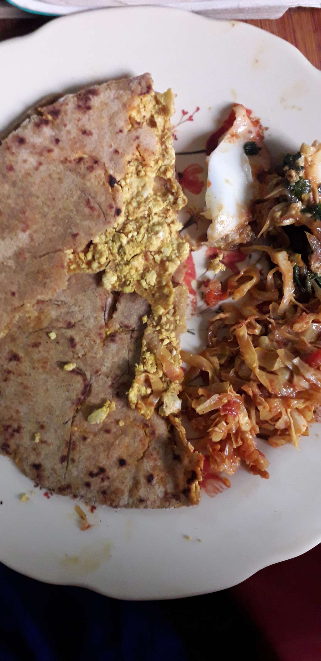 Paneer stuffed soya paratha