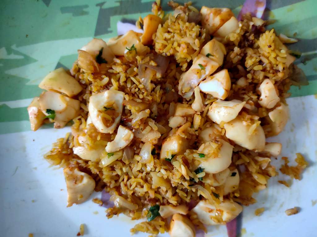 Poha egg fry