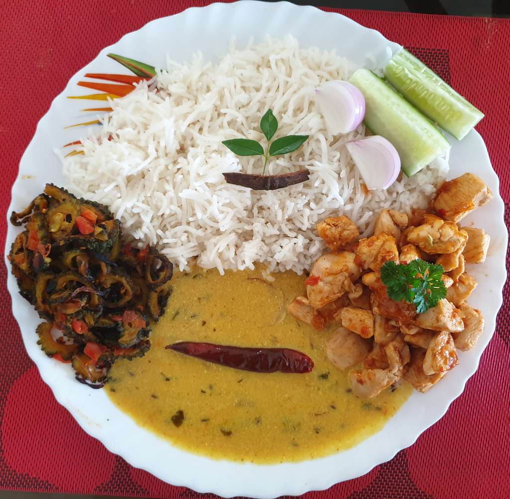 Kadi Chawal,Piri Piri chicken & Karela