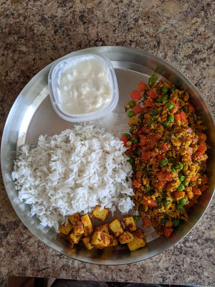 Scrambled Egg and Paneer 