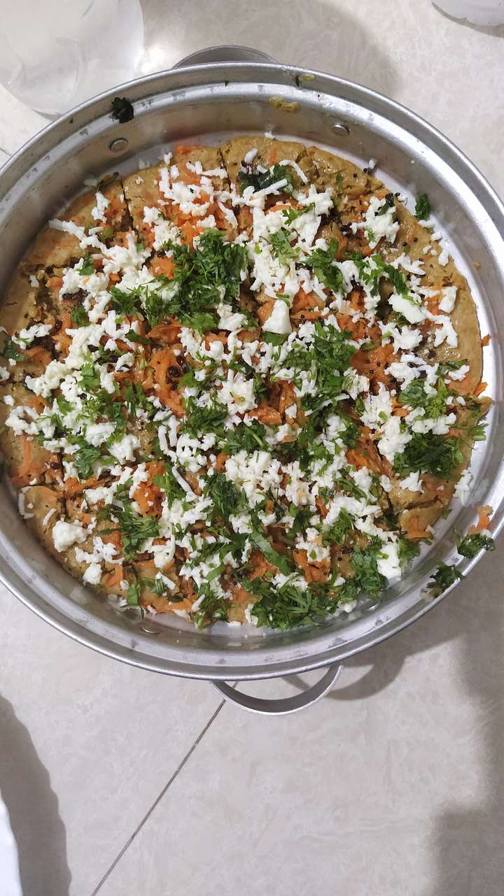 besan Soya dhokla with dash of paneer