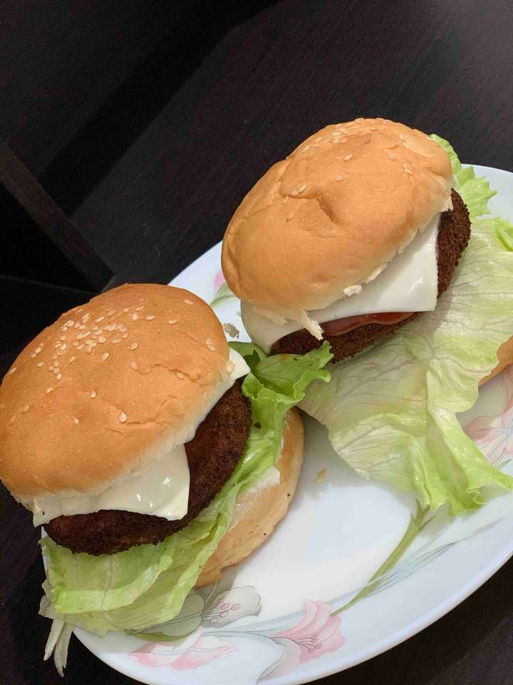 aloo patty burger 🍔 