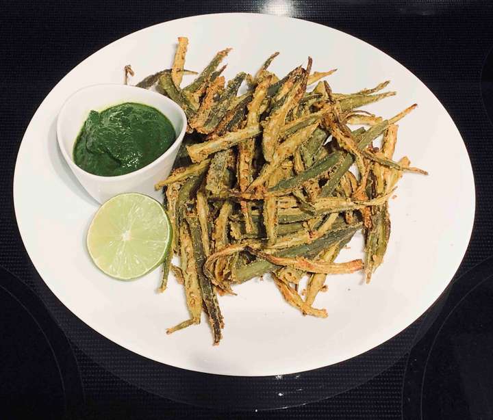 Baked Kurkuri Bhindi