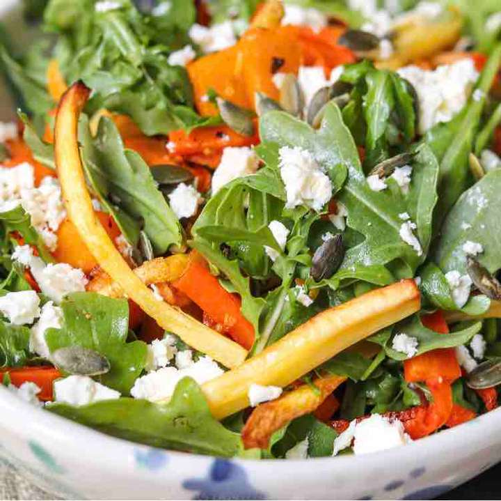 Roasted Root Veg Salad with Feta