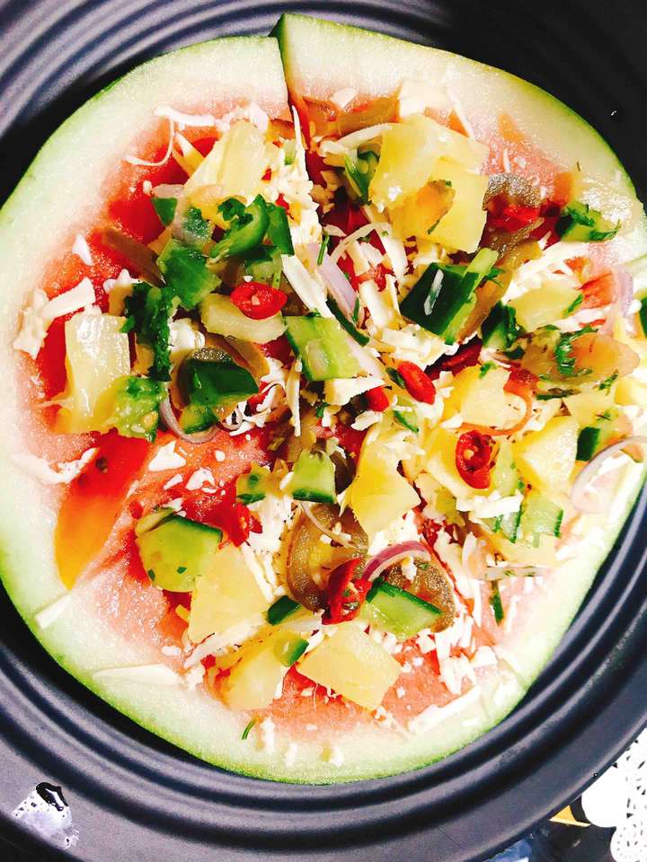 Watermelon pizza 