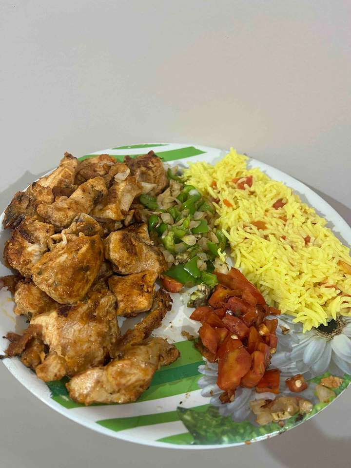 Chiken 65 with Yellow Rice 