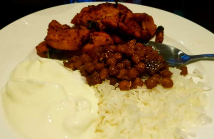 Chicken Channa with Basmati rice and Yogurt
