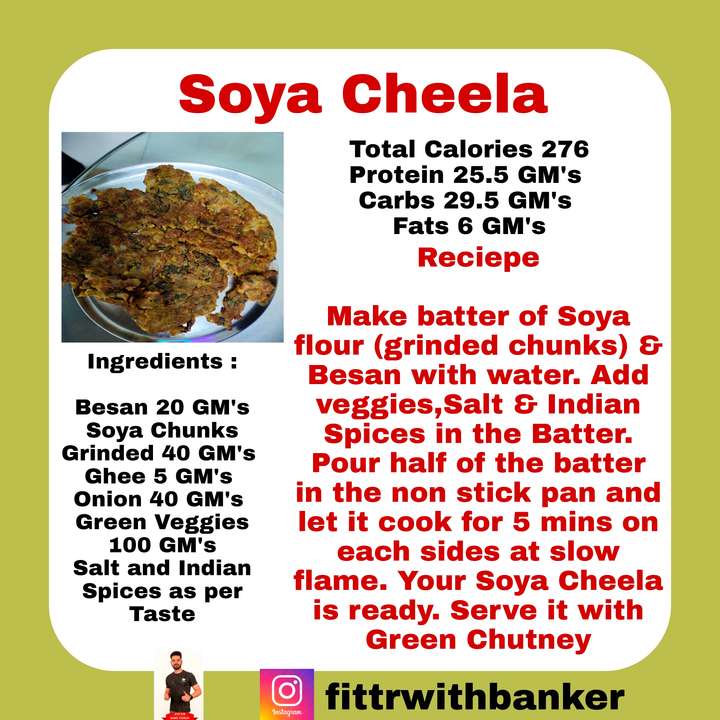 Soya Besan Cheela