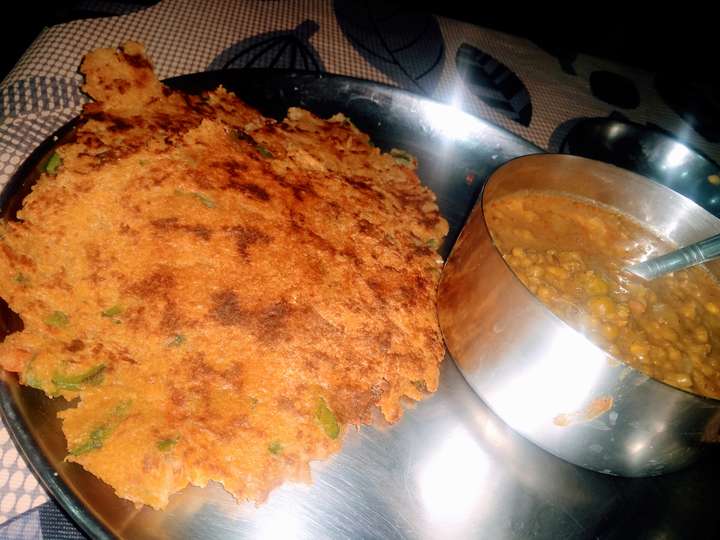 soya chunk thepla and moong ke chole
