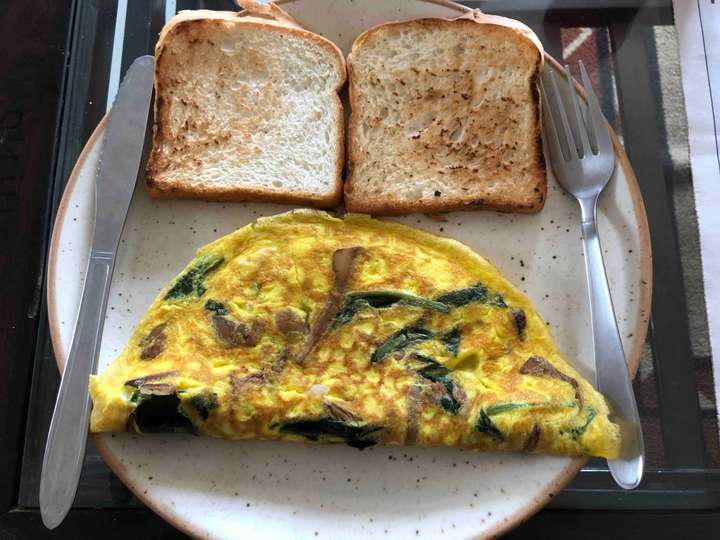 Spinach Mushroom Omelette 