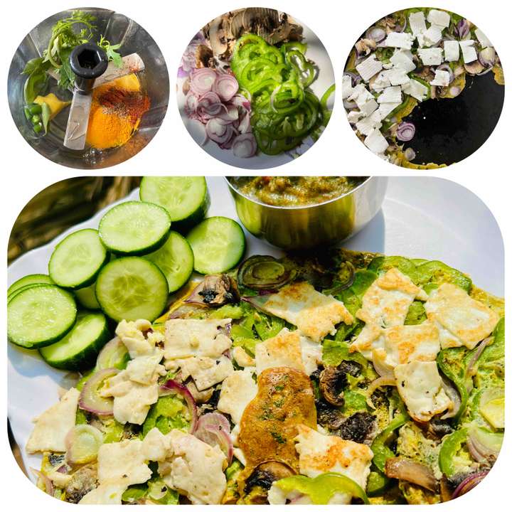 Veggie loaded Paneer Omlet
