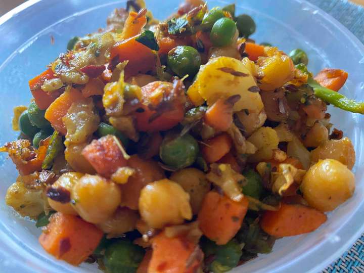 Mixveg with chole sabzi