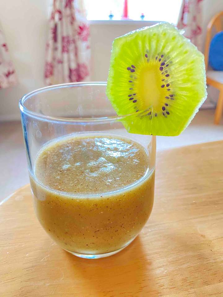 Spicy Tangy kiwi coconut sherbet 