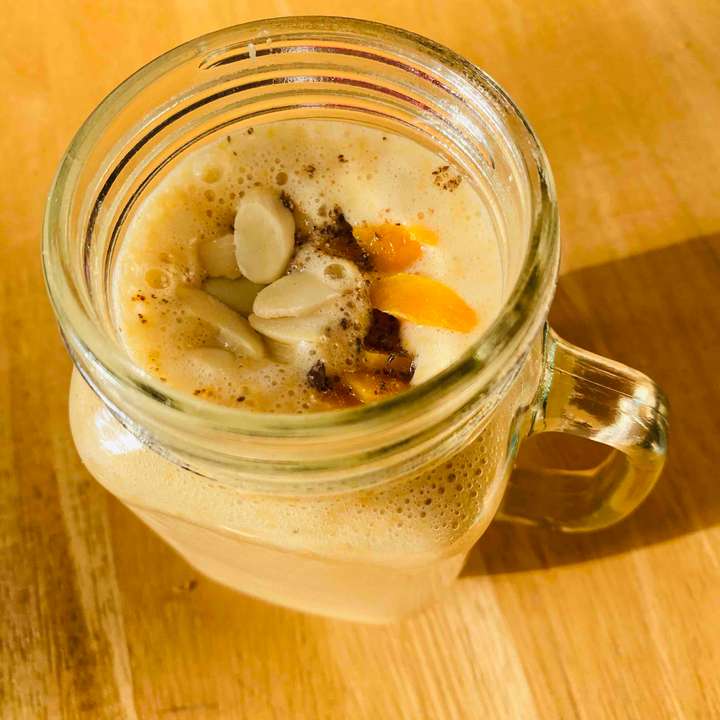 Butternut squash Banana whey smoothie 