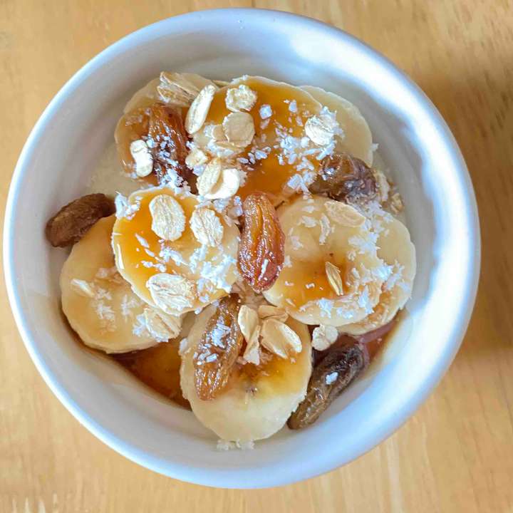 Oats Banana protein pudding