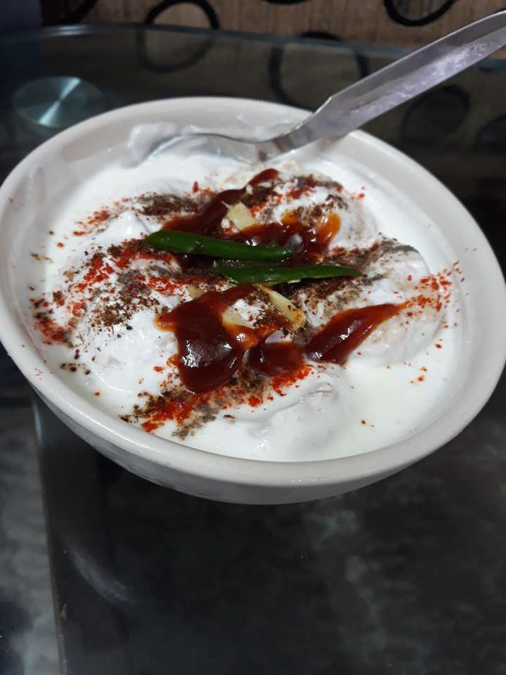 Dahi bhalla with lantil & Curd 