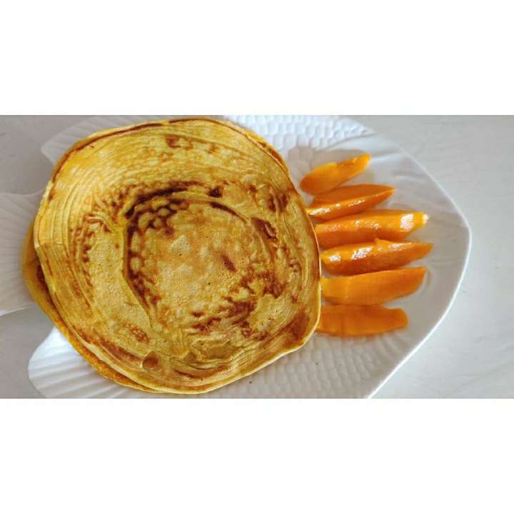 mango protein pancakes